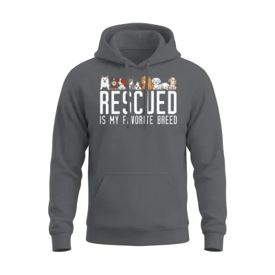 Dog-Lovers-Rescue-Dog Unisex Hoodie - Charcoal