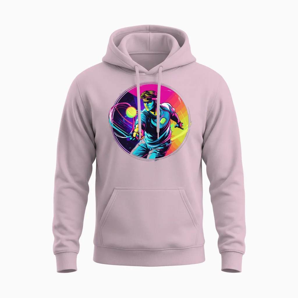 Tennis Unisex Hoodie in Light Pink