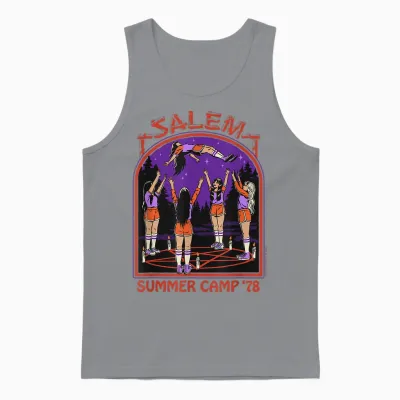 Salem Summer Camp Witch Sarcastic Retro Funny Adult Humour Unisex Tank Top - Sport Grey
