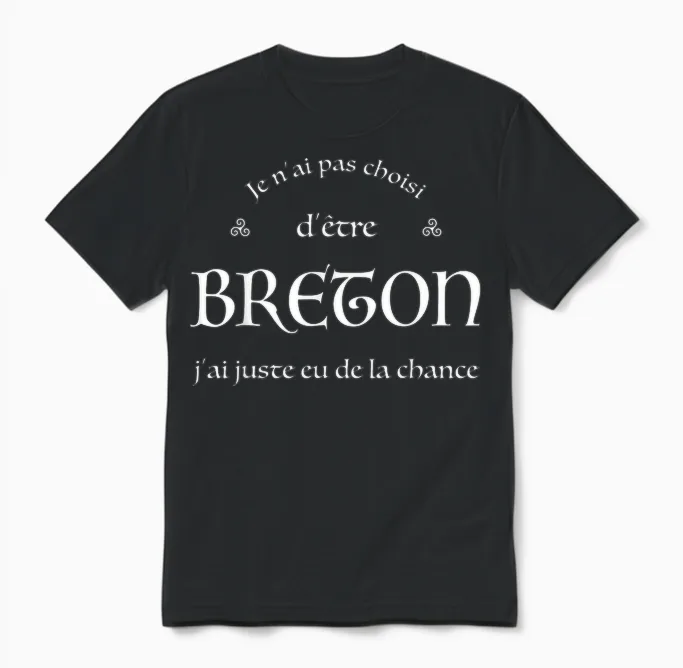 Funny Bretagne Je N'ai Pas Choisi Pas Choisi D'être Breton Breizh Unisex T-Shirt in Black