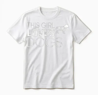 Girl Dog Saying Unisex T-Shirt - White