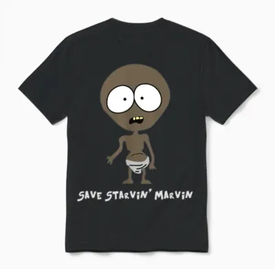 Save Starvin Marvin Unisex T-Shirt - Black