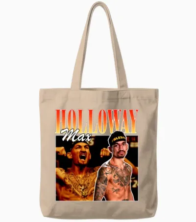 Max Holloway Vintage Retro Tote Bags - Natural