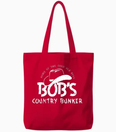 Home of the Good Ole Boys Bob's Country Bunker Tote Bags - Red
