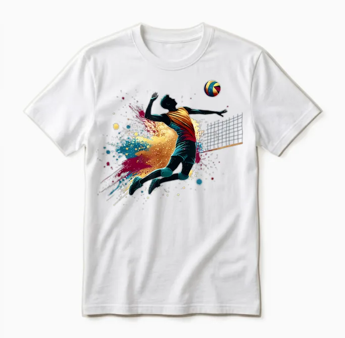 Volleyball Beach Volleyball Boys Unisex T-Shirt in White