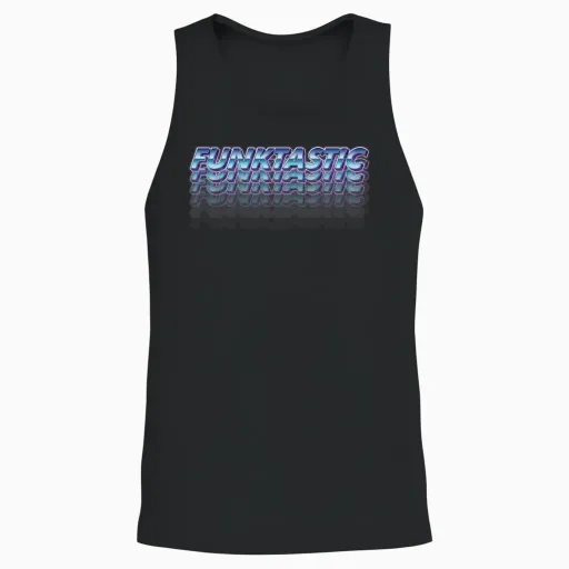 Funktastic Retro Unisex Tank Top - Black