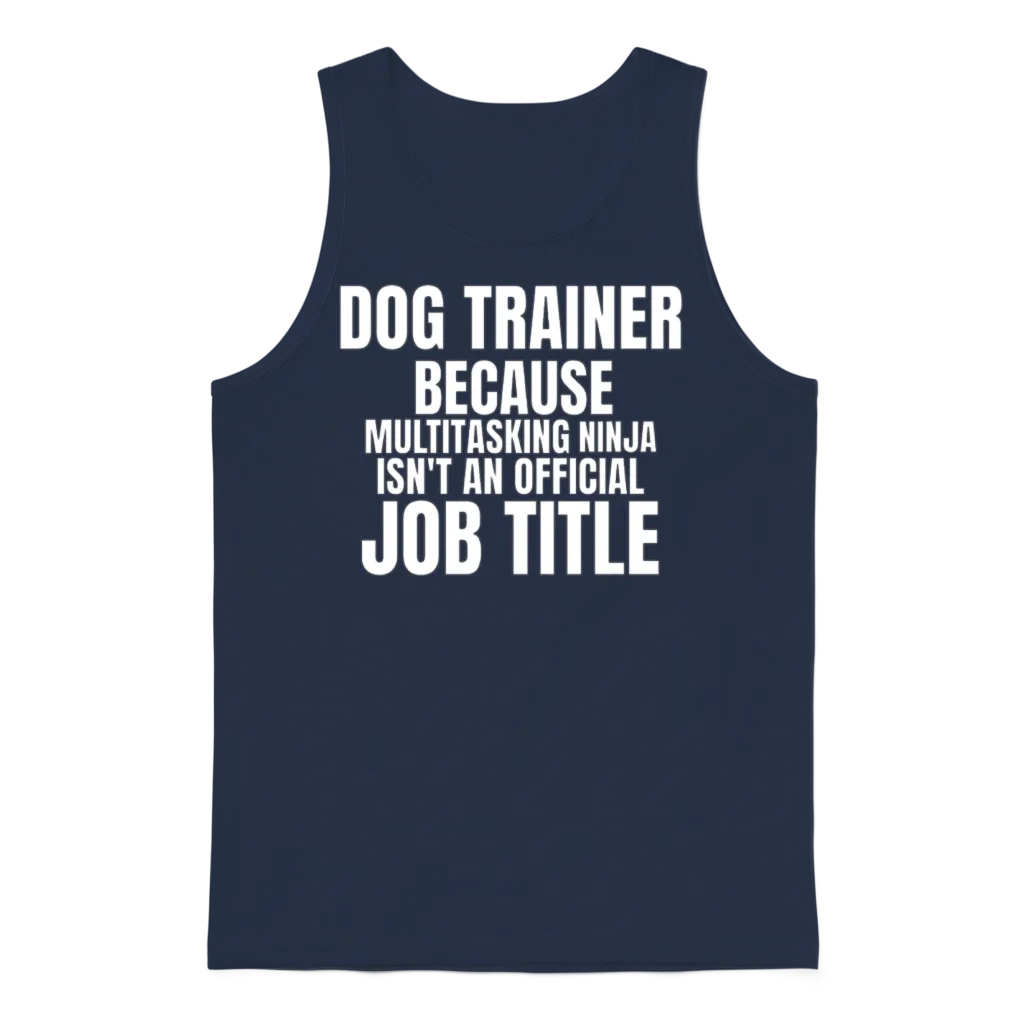Dog Trainer Lovers Unisex Tank Top - Navy