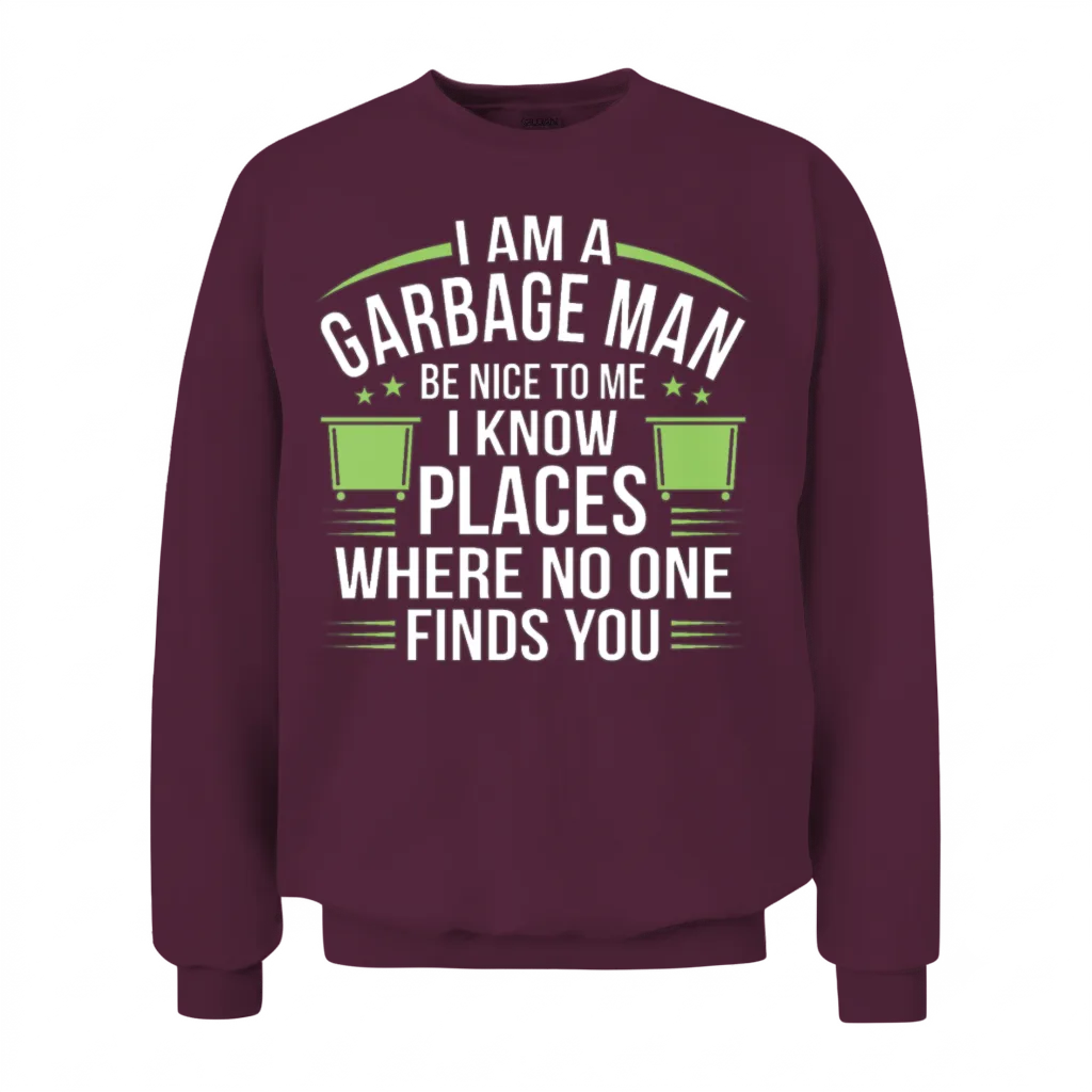 Garbage Man Unisex Sweatshirt - Maroon