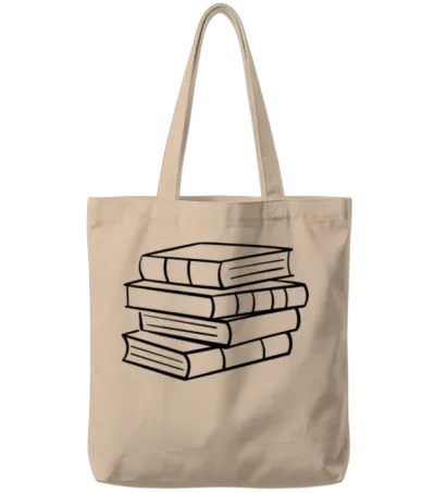 Books Tote Bags - Natural