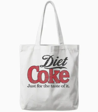 Coca-Cola - Diet Coke Retro Logo Tote Bags - White