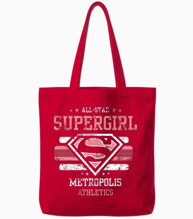 Dc Comics Supergirl Logo All-Star Tote Bags in Red