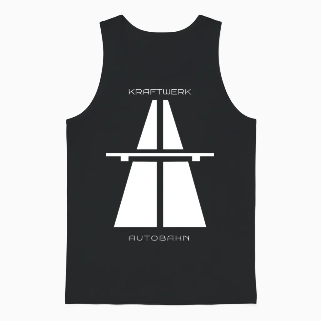 Kraftwerk Autobahn Retro Techno Unisex Tank Top - Black