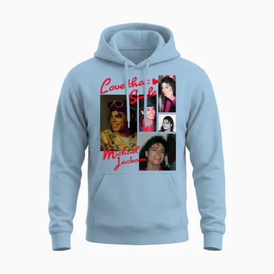 Michael Jackson 014 Unisex Hoodie - Light Blue