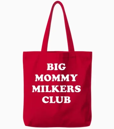 Big Mommy Milkers Club Tote Bags - Red
