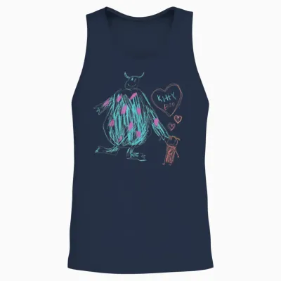 Disney and Pixar’s Monsters, Inc. Sulley Kitty and Boo Unisex Tank Top - Navy
