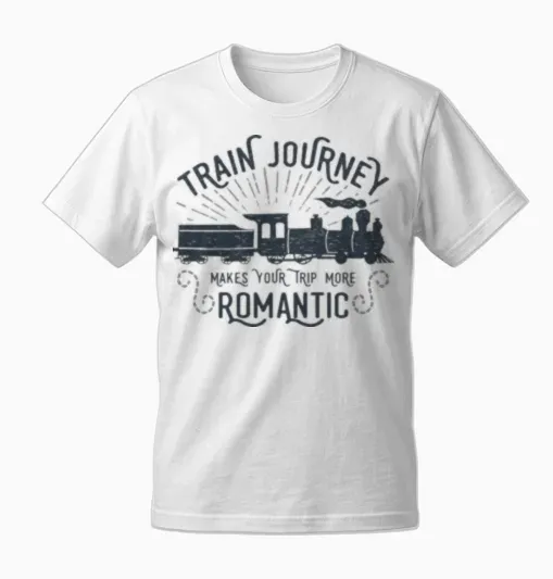 Retro Train Jurnay Unisex T-Shirt - White