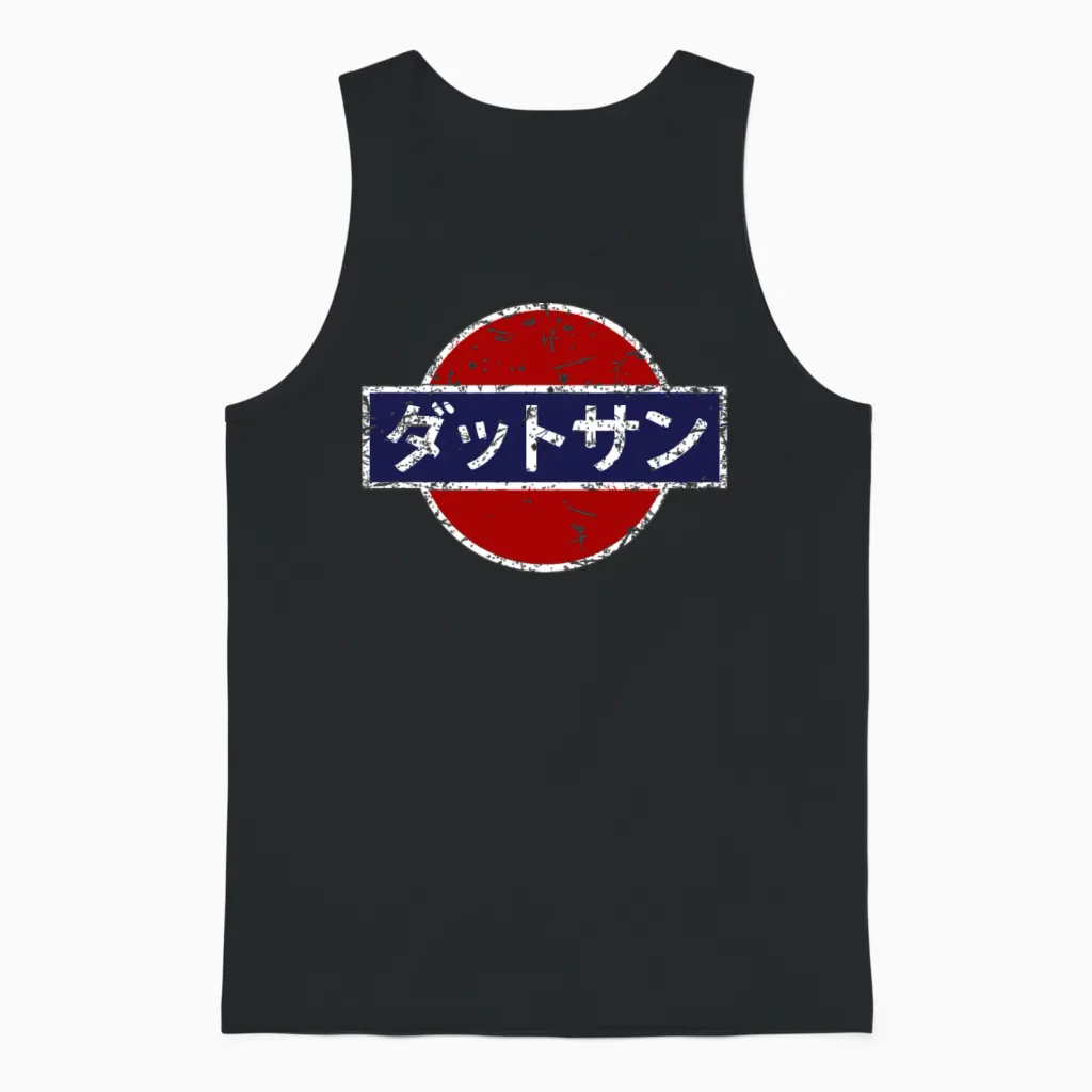 Datsun Vintage Japanese Car Cars & Muscle Unisex Tank Top in Black