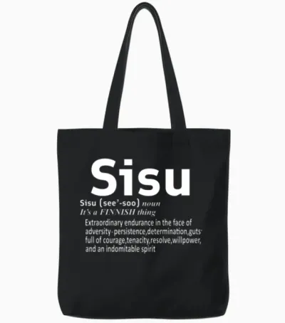 Finnish Sisu Finland Sisu Finns Sisu Sisu Definiti Tote Bags - Black