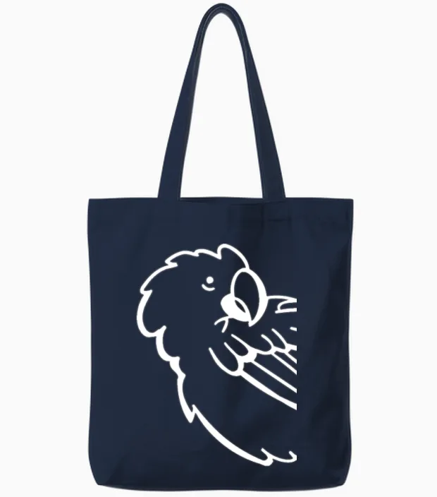 Funny Parrot Bird Lover Funny Cockatiel Bird Funny Tote Bags in Navy