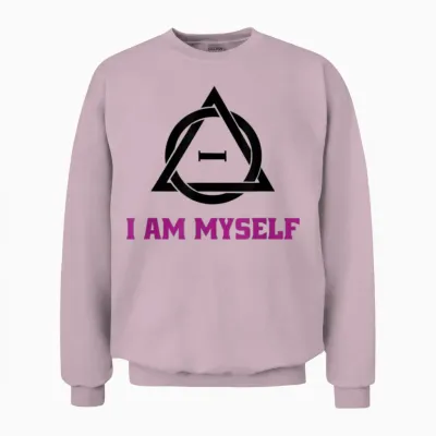 Therian Logo Theta Delta Symbol I Am Myself Unisex Sweatshirt - Light Pink