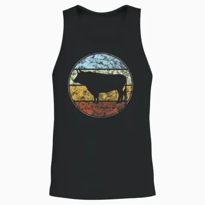 Bull Retro Unisex Tank Top - Black