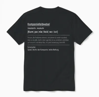 Kompaniefeldwebel Spieß Mutter Kompanie Gelbe Kordel Kpfw Unisex T-Shirt - Black
