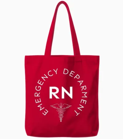 Er Nurse Emergency Department Registered Nurses Week Tote Bags - Red
