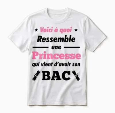 Bac 2025 Baccalaureate Congratulations Humour Gift Bac 2025 Unisex T-Shirt - White