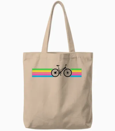 Vintage Bicycle Retro Design Tote Bags - Natural