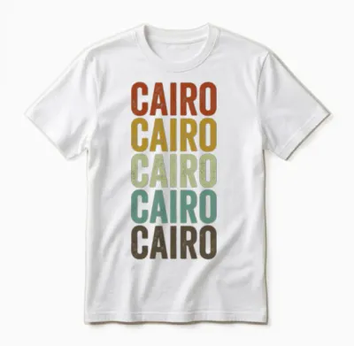 Cairo Egypt Retro Vintage Unisex T-Shirt - White