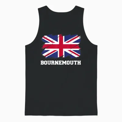 Bournemouth Uk Union Flag Bournemouth T-Shirt, Black, S Unisex Tank Top - Black