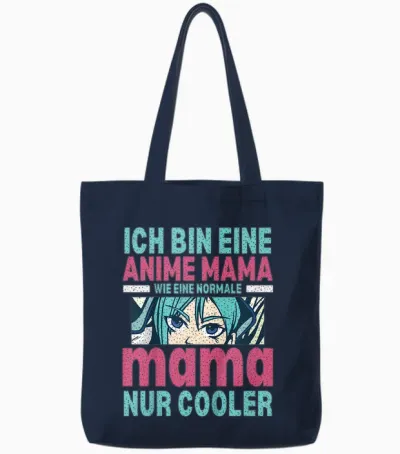 Anime Und Manga Muttertag Kawaii Anime Mama Manga Muttertag Tote Bags - Navy