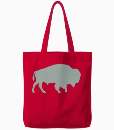 Bison Tote Bags - Red