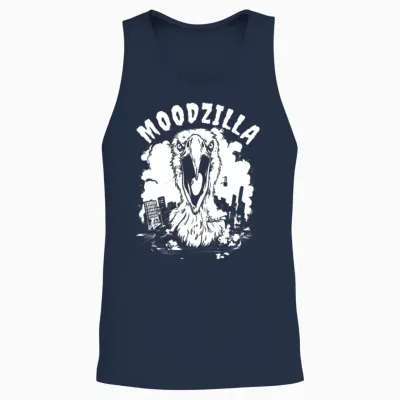 Flamingo Funny Unisex Tank Top - Navy