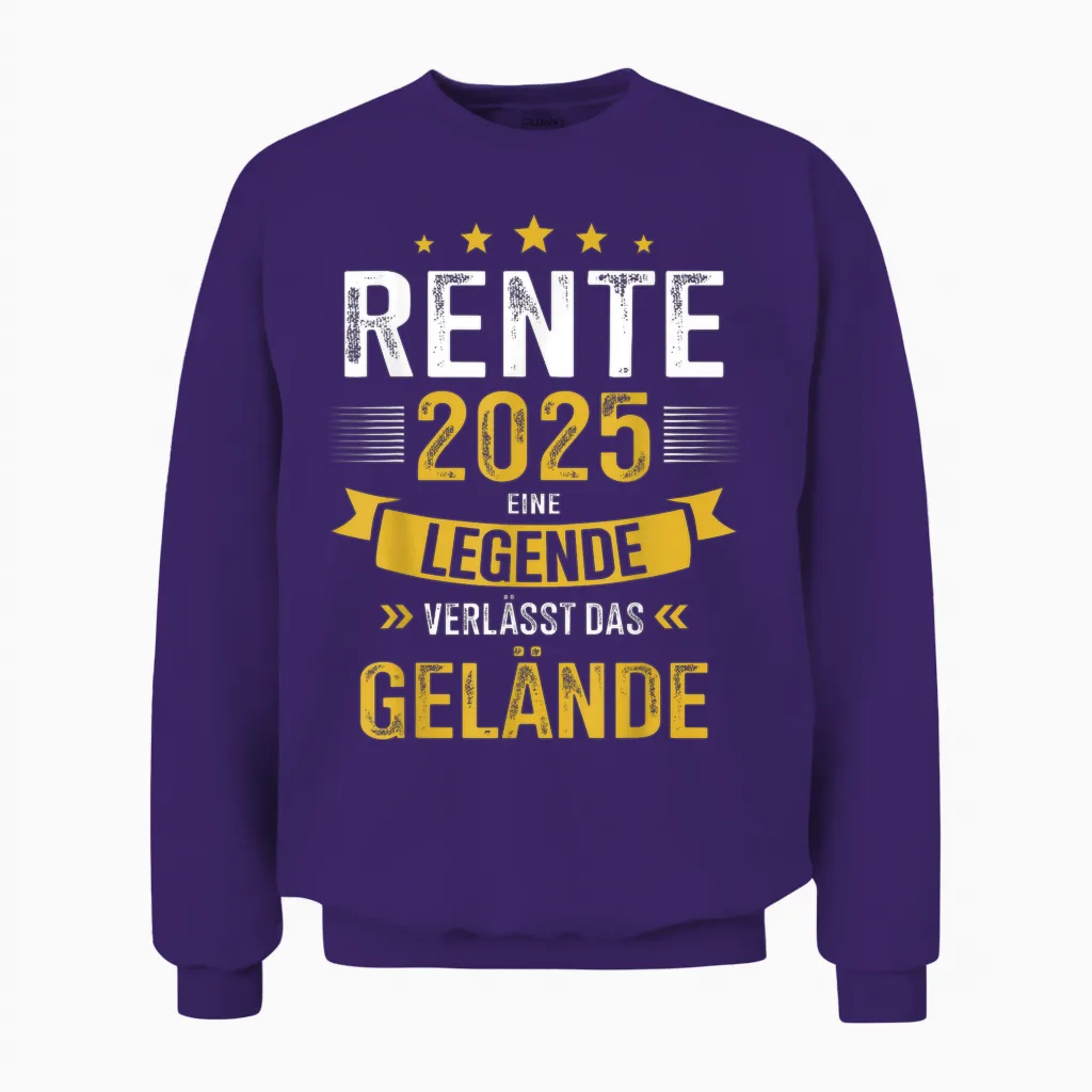 Legend Leaves Terrain for Retired Pensioners - Men & Women - Unisex Adult - Black - S - Unisex Sweatshirt in Purple