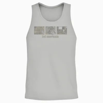 Official Mgk Lost Americana Photos Unisex Tank Top - Ash