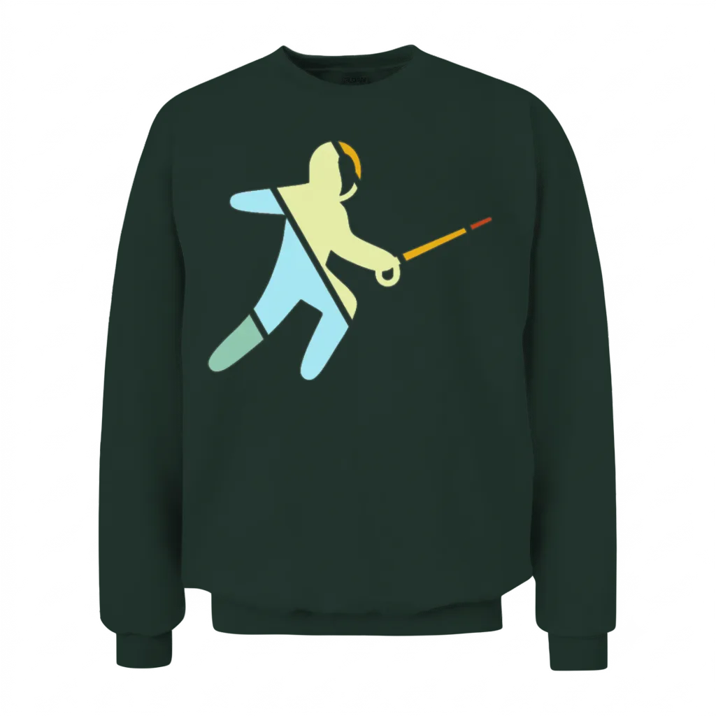 Fencing Retro Unisex Sweatshirt - Forest