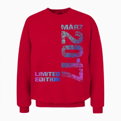 März 2017 Junge Mädchen 9. Geburtstag Limited Edition Unisex Sweatshirt - Red