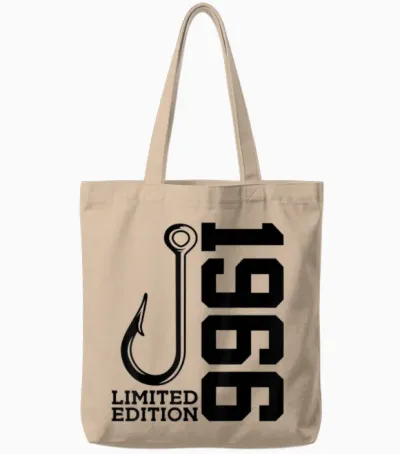 Angler 60. Geburtstag Angeln Limited Edition 1966 Tote Bags - Natural