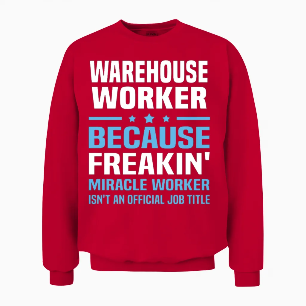 Warehouse Worker Unisex Sweatshirt in Red