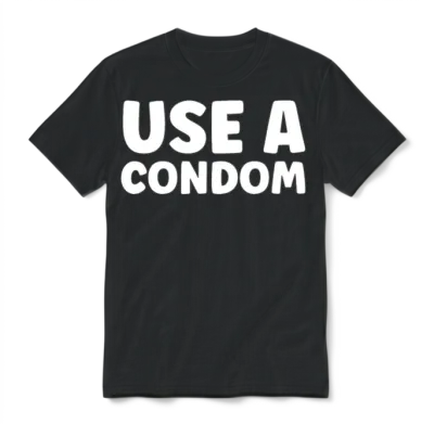 Use a Condom Unisex T-Shirt - Black