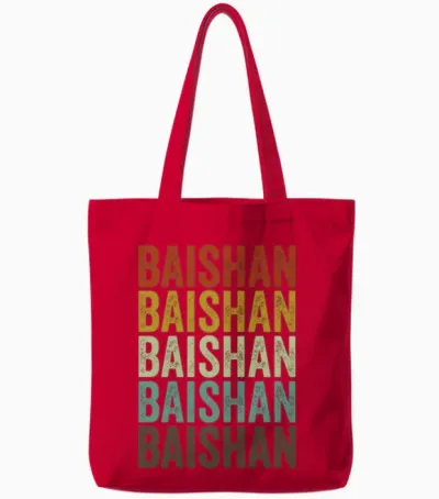 Baishan China Retro Vintage Tote Bags - Red