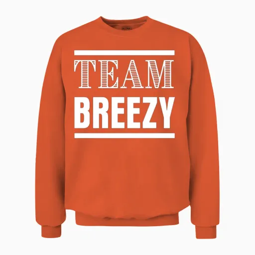 Team Breezy Unisex Sweatshirt in Orange