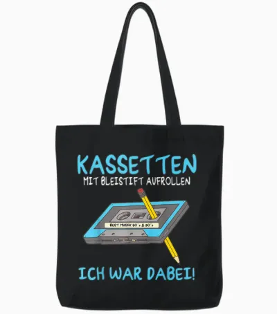 80s Outfit, Men's 90s Outfit, Women's Retro Party T-Shirt, Black Tote Bags - Black