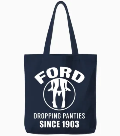 Ford - Dropping Panties Since 1903 Tote Bags - Navy