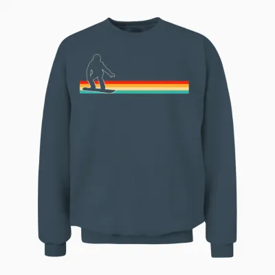 Snowboarding Retro Unisex Sweatshirt - Dark Heather