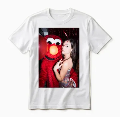 Men's Sasha Grey Graphic T-Shirt, Black Unisex T-Shirt - White