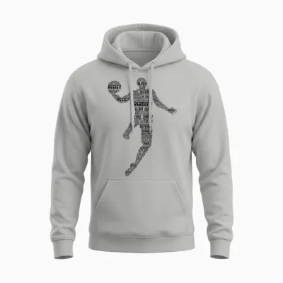 Basketball Basketball Boys' Men's Children's T-Shirt, White Unisex Hoodie - Ash