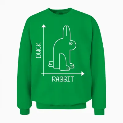 Duck or Rabbit Unisex Sweatshirt - Irish Green