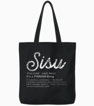 Finland Sisu Tote Bags - Black